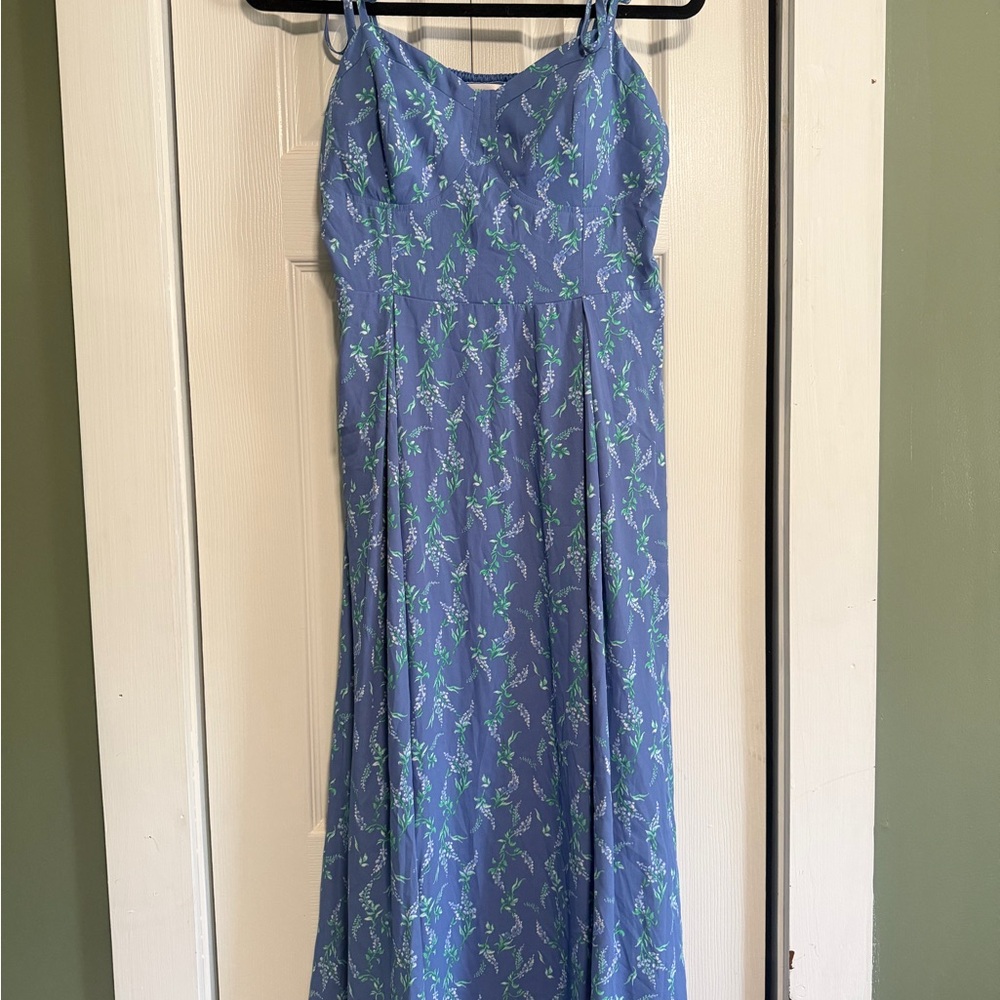 Women’s LC Lauren Conrad Sweetheart Neck Tea Length Dress Size Large